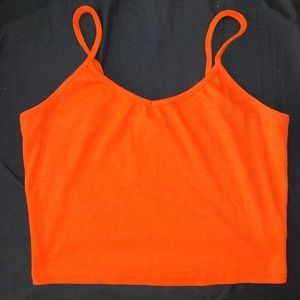Orange crop top